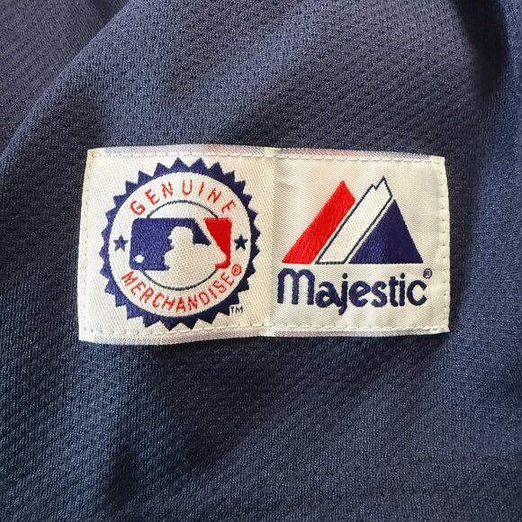 Majestic Genuine Boston Red Sox Nomar Garciaparra #5 Jersey XXL Navy  Mens - Picture 5 of 6